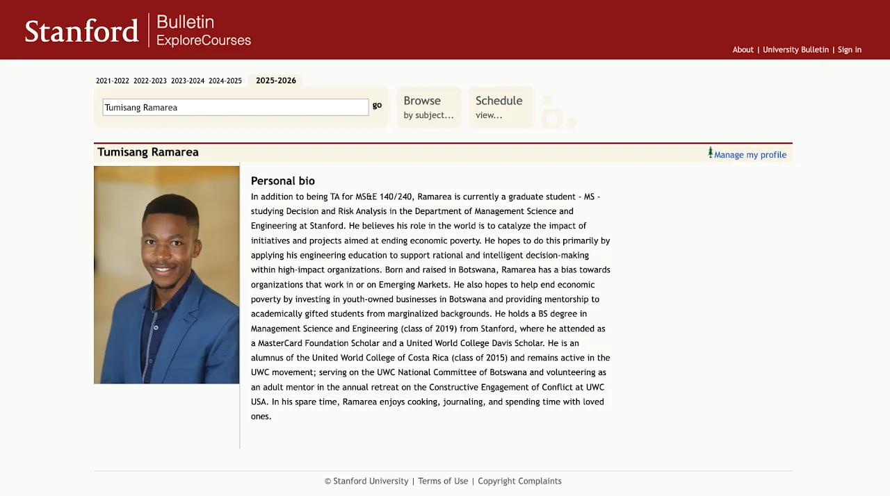 Stanford Teaching Assistant